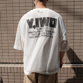 Y,IWO / Big Boy Club Mesh Box Tee WHITE