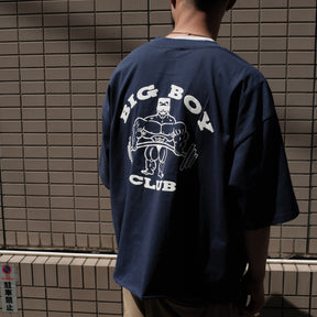 <span style="color: #f50b0b;">Last One</span> Y,IWO / Big Boy Club Cropped Tee NAVY