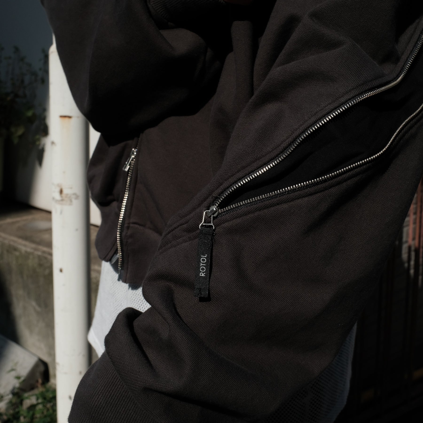 ROTOL / TRANSFORM FULL ZIP HOODIE BLACK