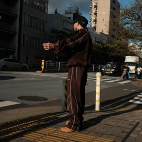 INTODUSK / TRACK PANTS CHOCOLATE BROWN