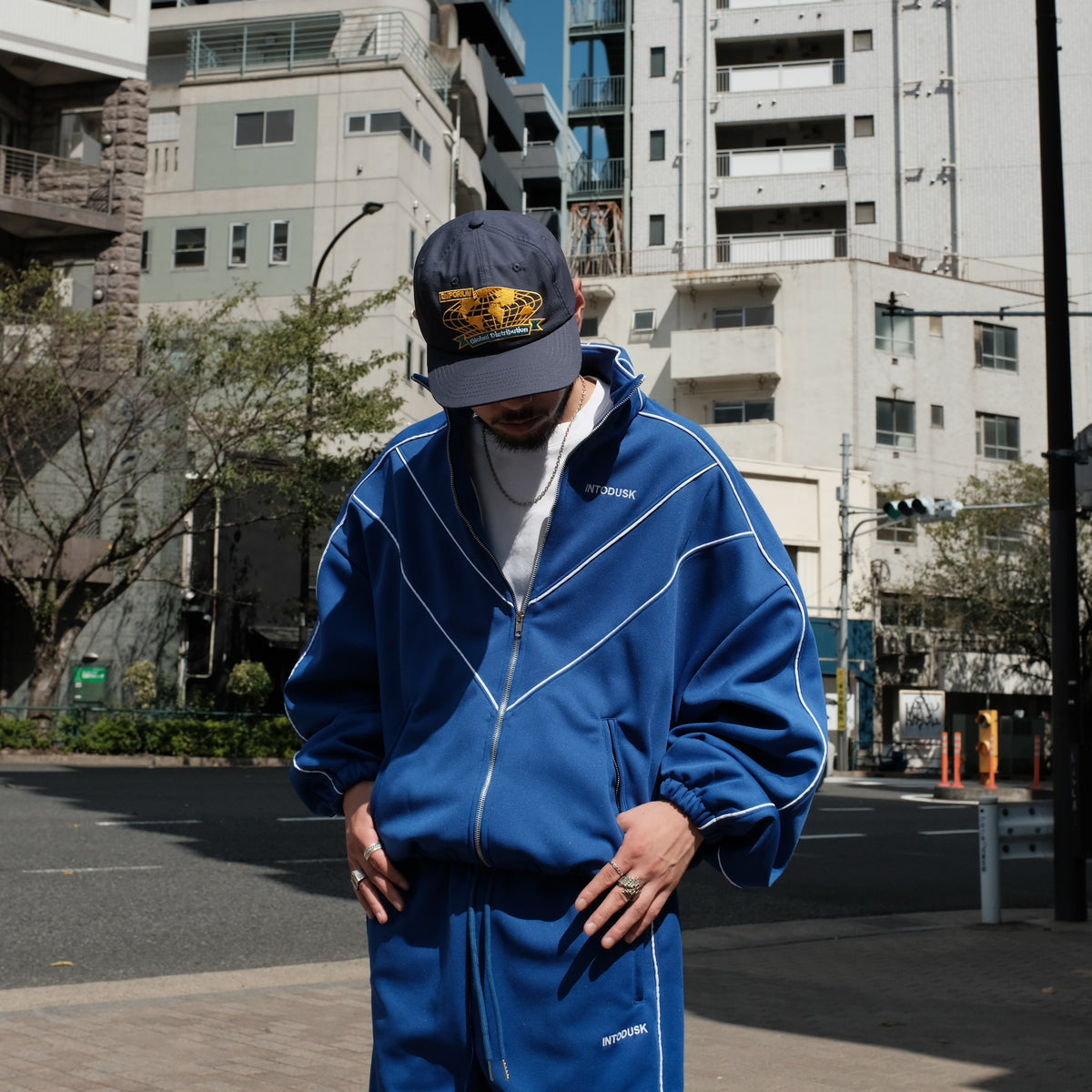 INTODUSK / BOMBER TRACK JACKET SODALITE BLUE