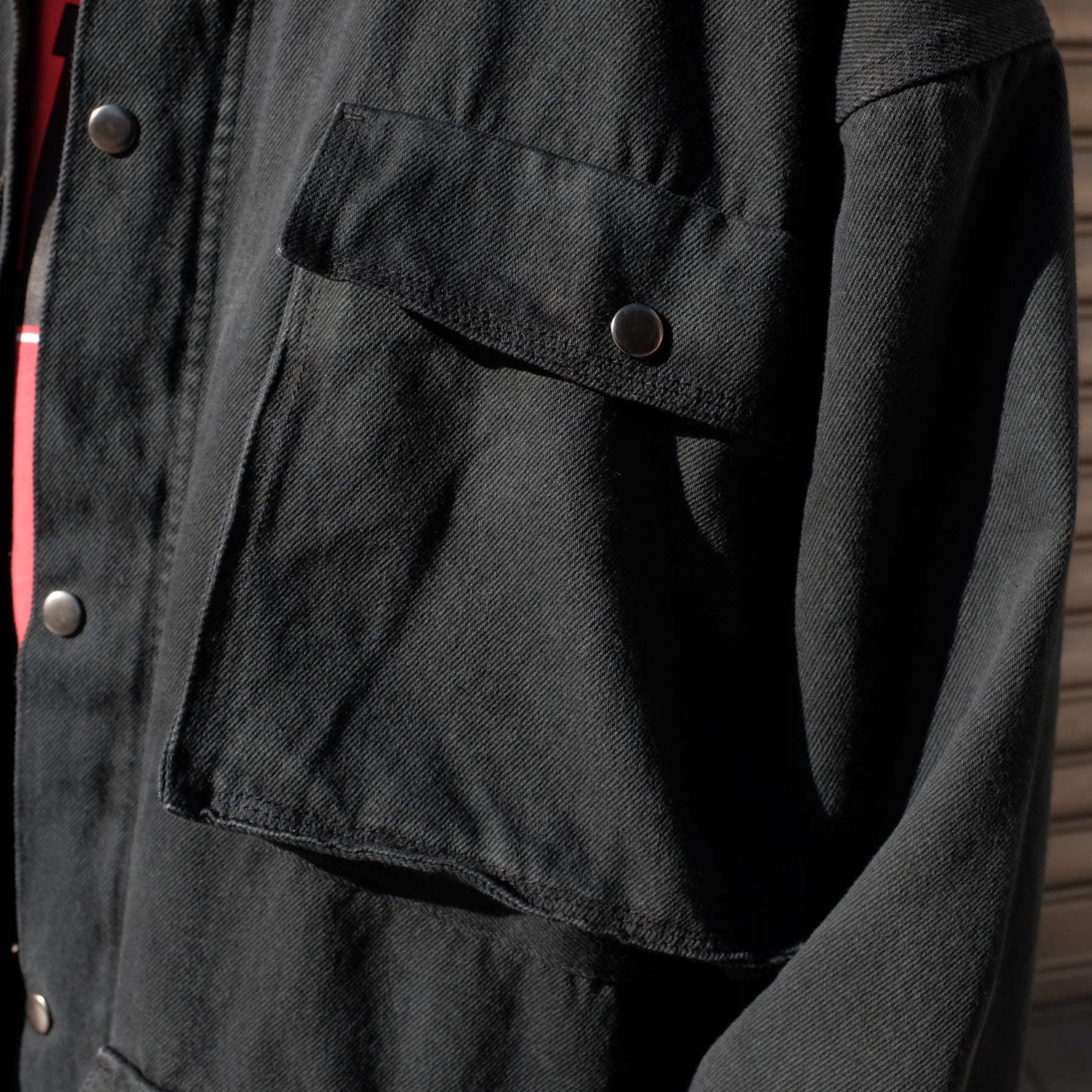 【RESTOCK】WILLY CHAVARRIA / WILLY MONSTER CARGO JACKET WASHED DENIM BLACK