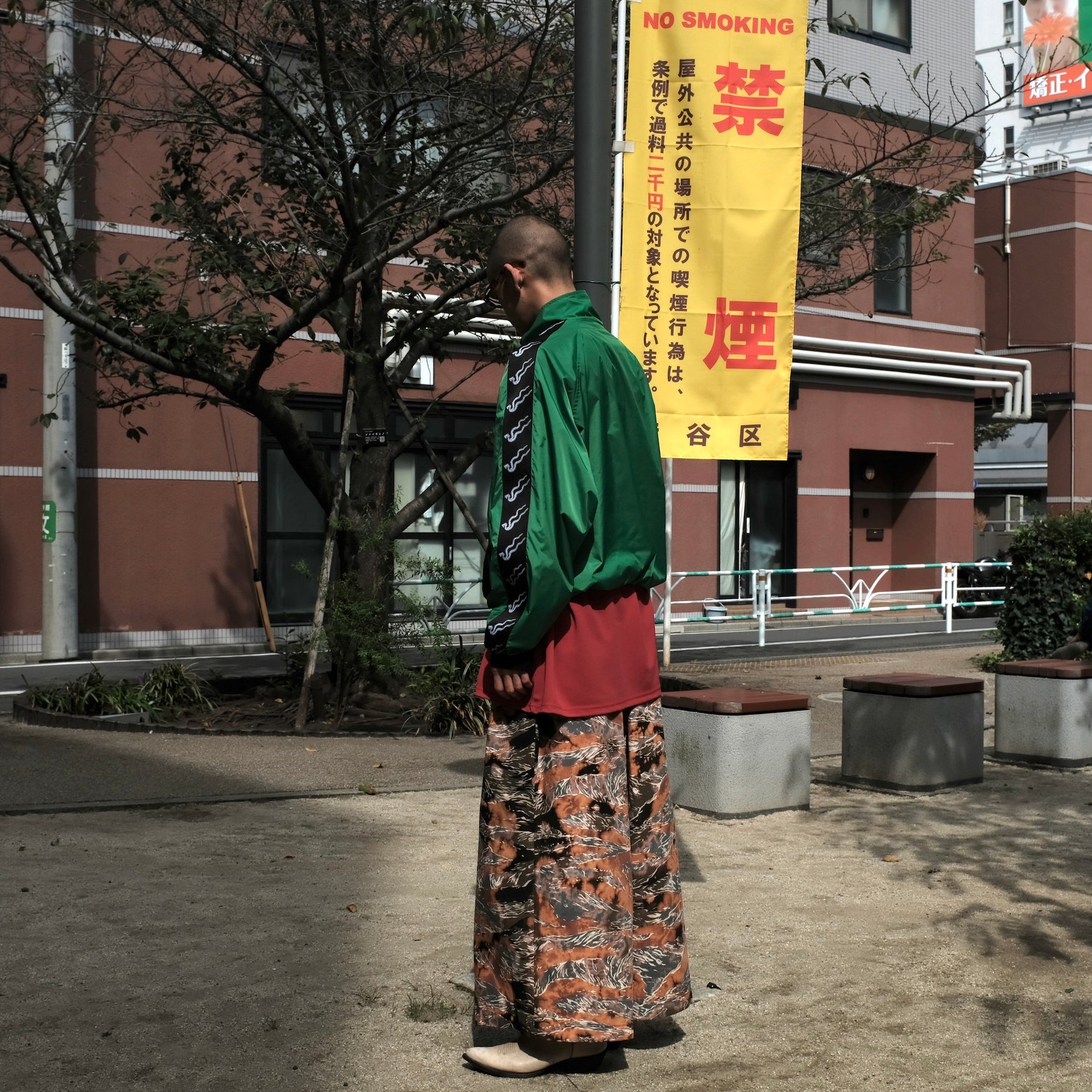 <span style="color: #f50b0b;">Last One</span> TEPPEI FURUYAMA / BREACH 3TAC WIDE CROPPED PANTS CAMO