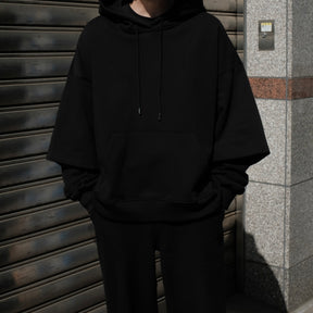 WILLY CHAVARRIA / LAYERED HOODIE WILLY BLACK