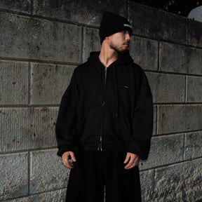 INTODUSK / FULL ZIP HOODIE BLACK