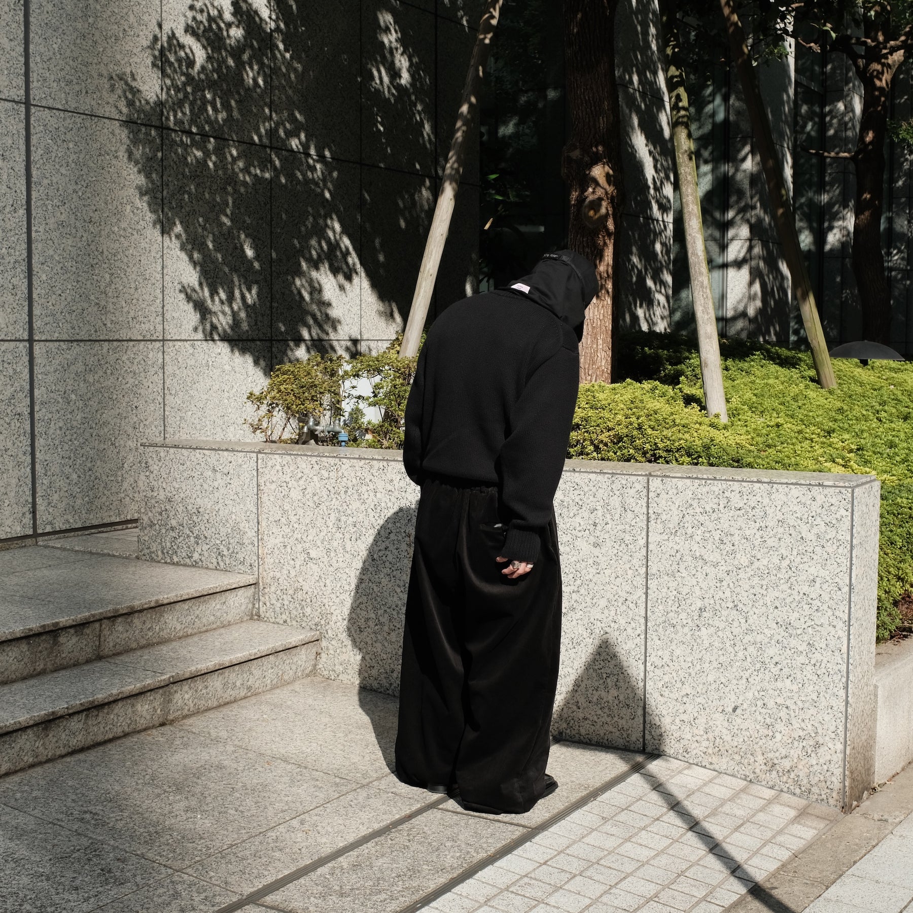 ROTOL / WOOL CASHMERE ZIP KNIT SWEATER BLACK