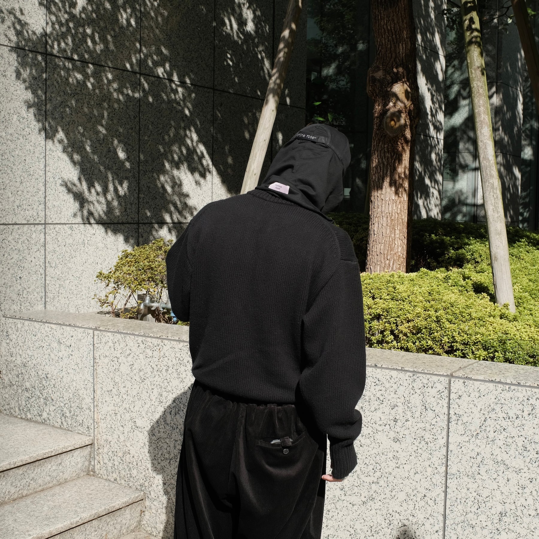 ROTOL / WOOL CASHMERE ZIP KNIT SWEATER BLACK