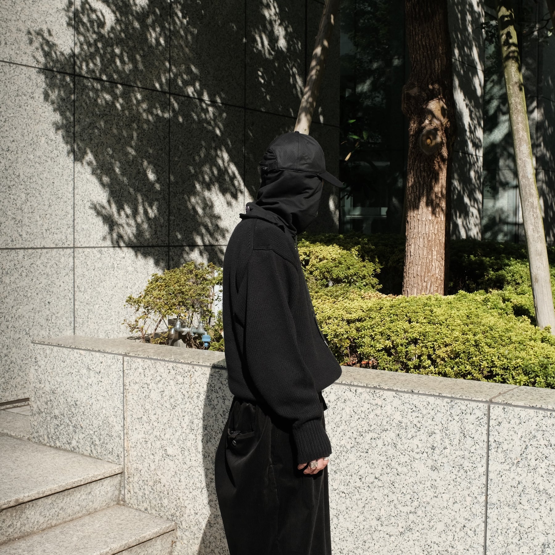 ROTOL / WOOL CASHMERE ZIP KNIT SWEATER BLACK