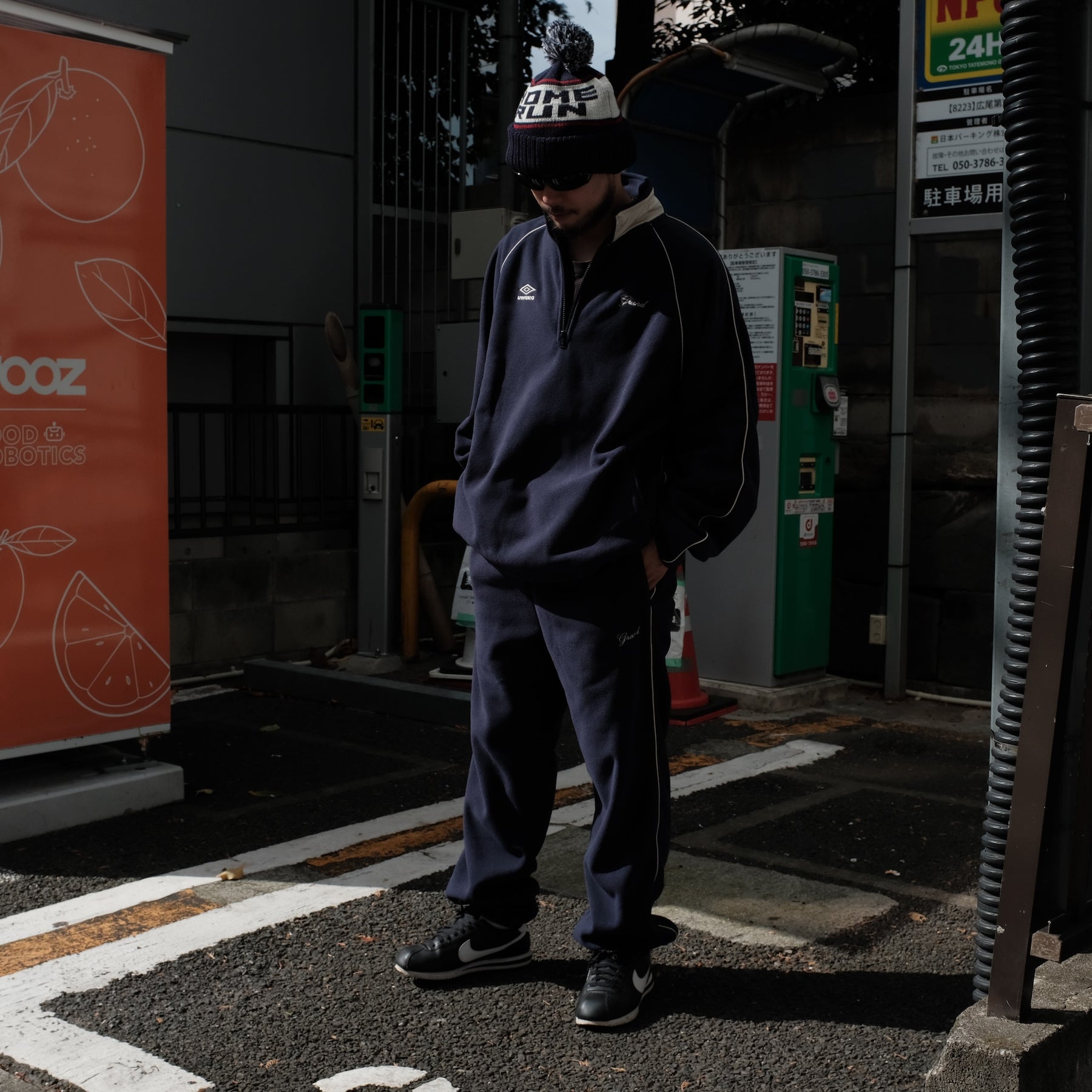 Grand Collection × UMBRO / MICRO FLEECE QUARTER ZIP NAVY