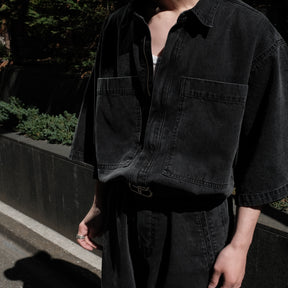 WILLY CHAVARRIA / WILLY JUMP SUIT WASHED BLACK