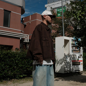 INTODUSK / SLOPE DENIM SHIRTS WASHED BROWN