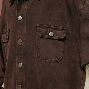 INTODUSK / SLOPE DENIM SHIRTS WASHED BROWN