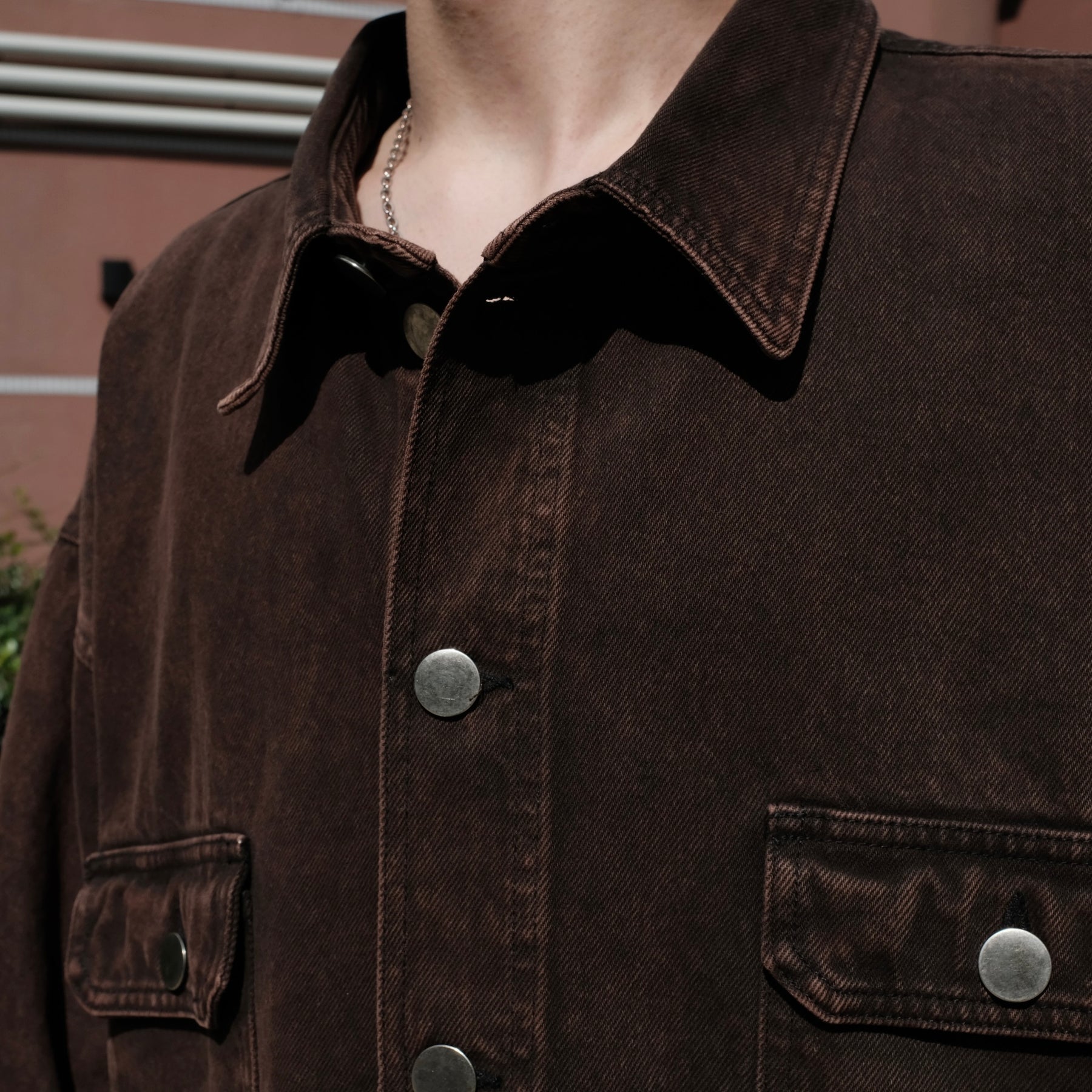 INTODUSK / SLOPE DENIM SHIRTS WASHED BROWN