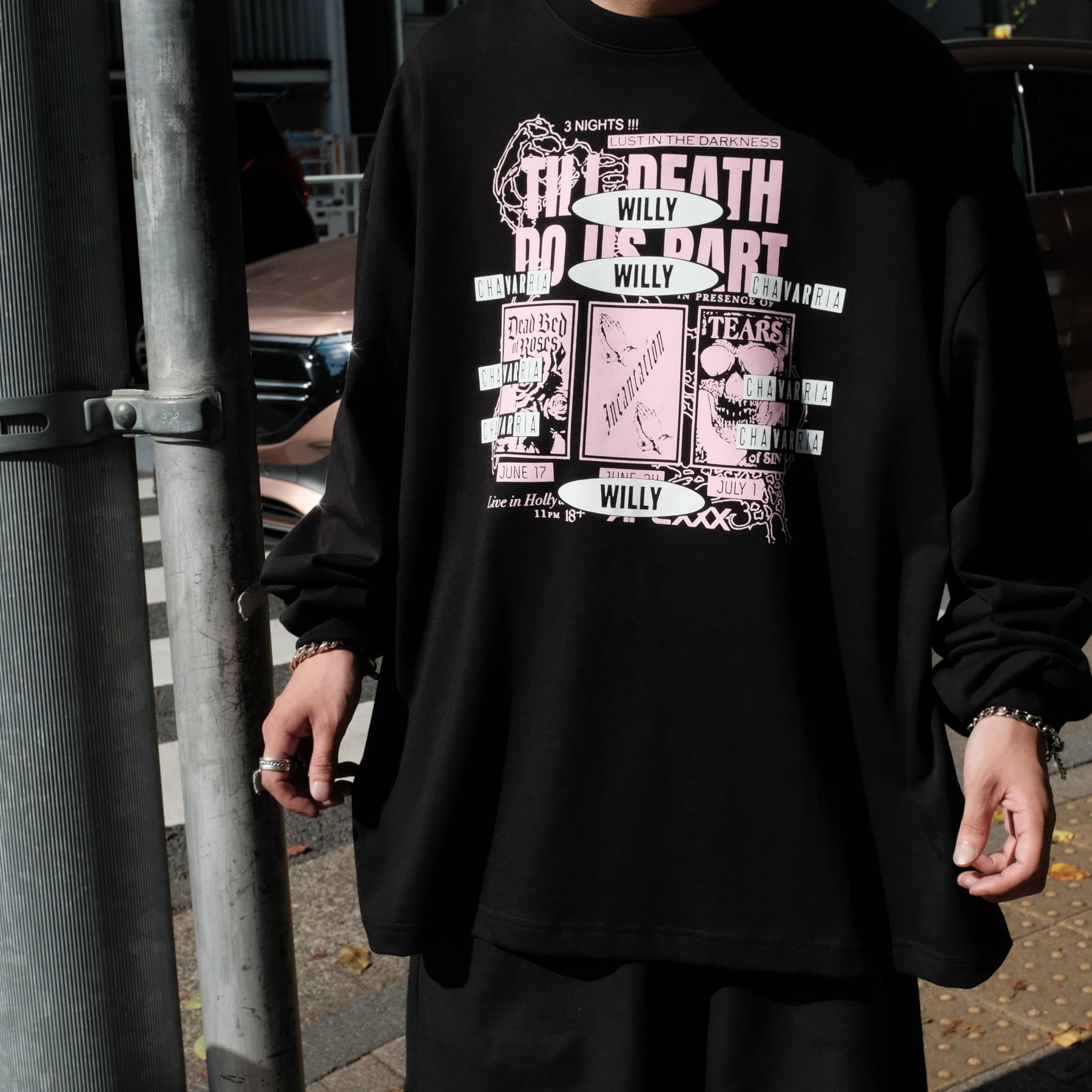 WILLY CHAVARRIA / TILL DEATH + FLYERS LS BUFFALO T SOLID BLACK