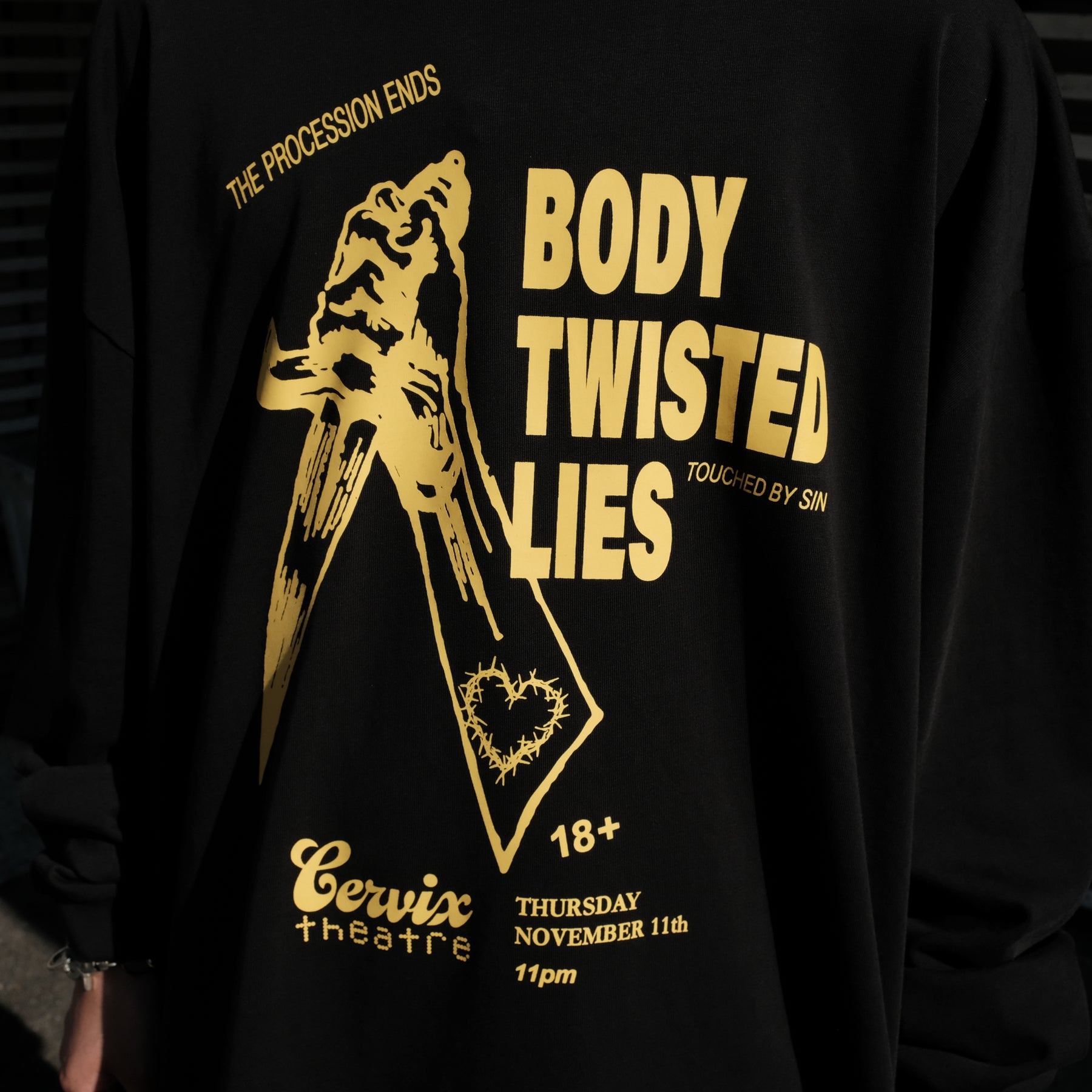 WILLY CHAVARRIA / BODY TWISTED LIES LS BUFFALO T SOLID BLACK