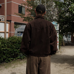 INTODUSK / KROW DENIM JACKET WASHED BROWN