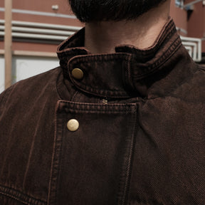 INTODUSK / KROW DENIM JACKET WASHED BROWN