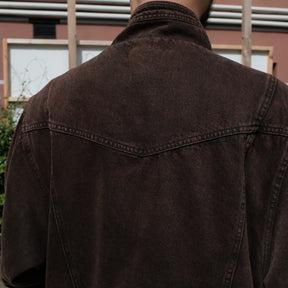 INTODUSK / KROW DENIM JACKET WASHED BROWN