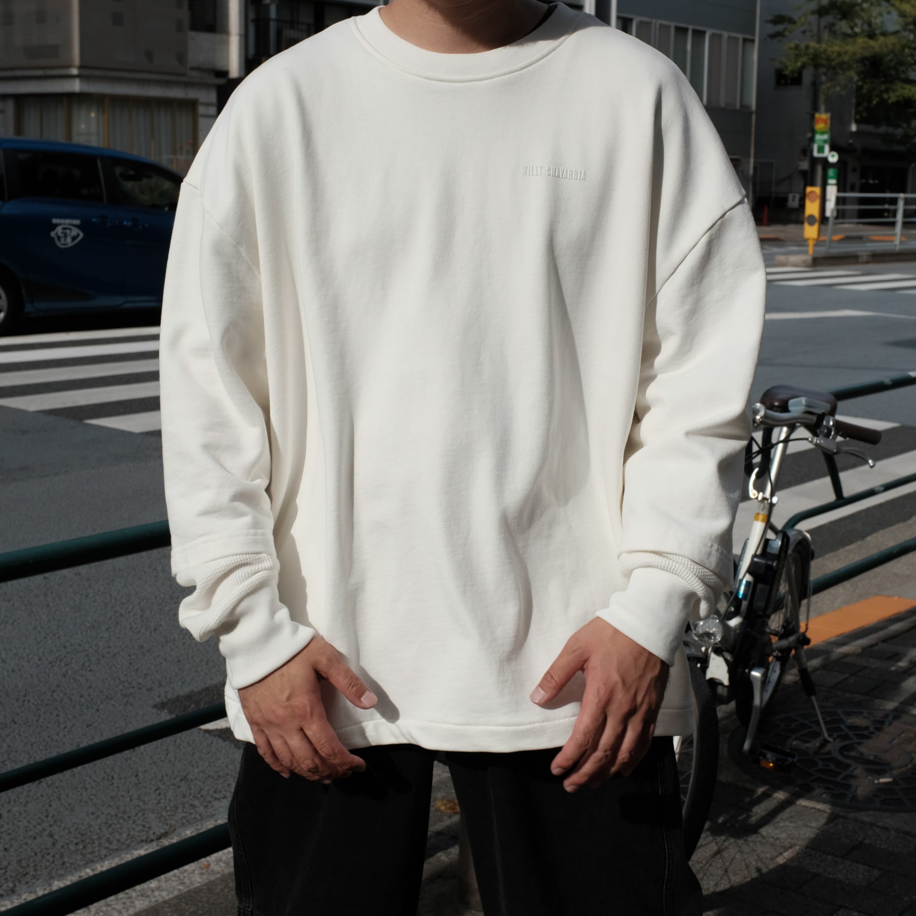 WILLY CHAVARRIA / WAFFLE LINED LS BUFFALO T BRIGHT WHITE