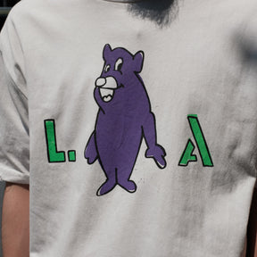 <span style="color: #ff2a00;">Last One</span> TEPPEI FURUYAMA / HALF SLEEVE T-SHIRT LA BEAR PURPLE