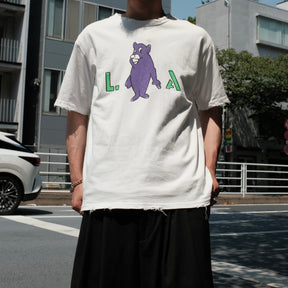 <span style="color: #ff2a00;">Last One</span> TEPPEI FURUYAMA / HALF SLEEVE T-SHIRT LA BEAR PURPLE