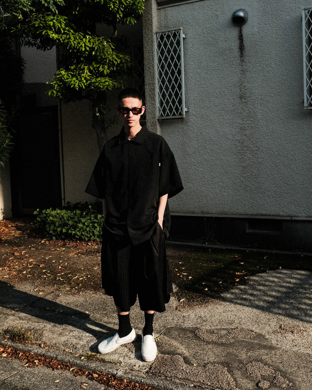 PRO CLUB / Short Sleeve Work Shirt BLACK