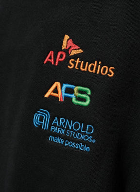 <span style="color: #f50b0b;">Last One</span> ARNOLD PARK STUDIOS / SEMICONDUCTOR MULTI LOGO CREW FADED BLACK