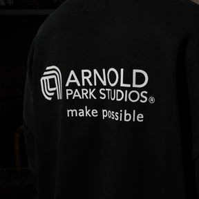 <span style="color: #f50b0b;">Last One</span> ARNOLD PARK STUDIOS / SEMICONDUCTOR MULTI LOGO CREW FADED BLACK