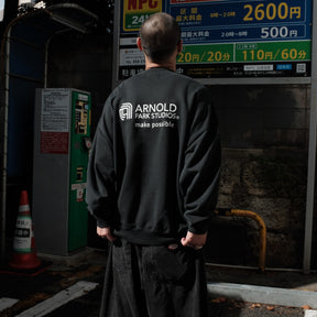 <span style="color: #f50b0b;">Last One</span> ARNOLD PARK STUDIOS / SEMICONDUCTOR MULTI LOGO CREW FADED BLACK