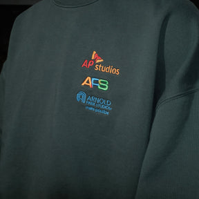 ARNOLD PARK STUDIOS / SEMICONDUCTOR MULTI LOGO CREW FOREST GREEN