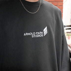 <span style="color: #f50b0b;">Last One</span> ARNOLD PARK STUDIOS / FOUNDATION LOGO CREW FADED BLACK