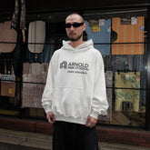 <span style="color: #f50b0b;">Last One</span> ARNOLD PARK STUDIOS / SEMICONDUCTOR MULTI LOGO HOODIE ANTIQUE WHITE