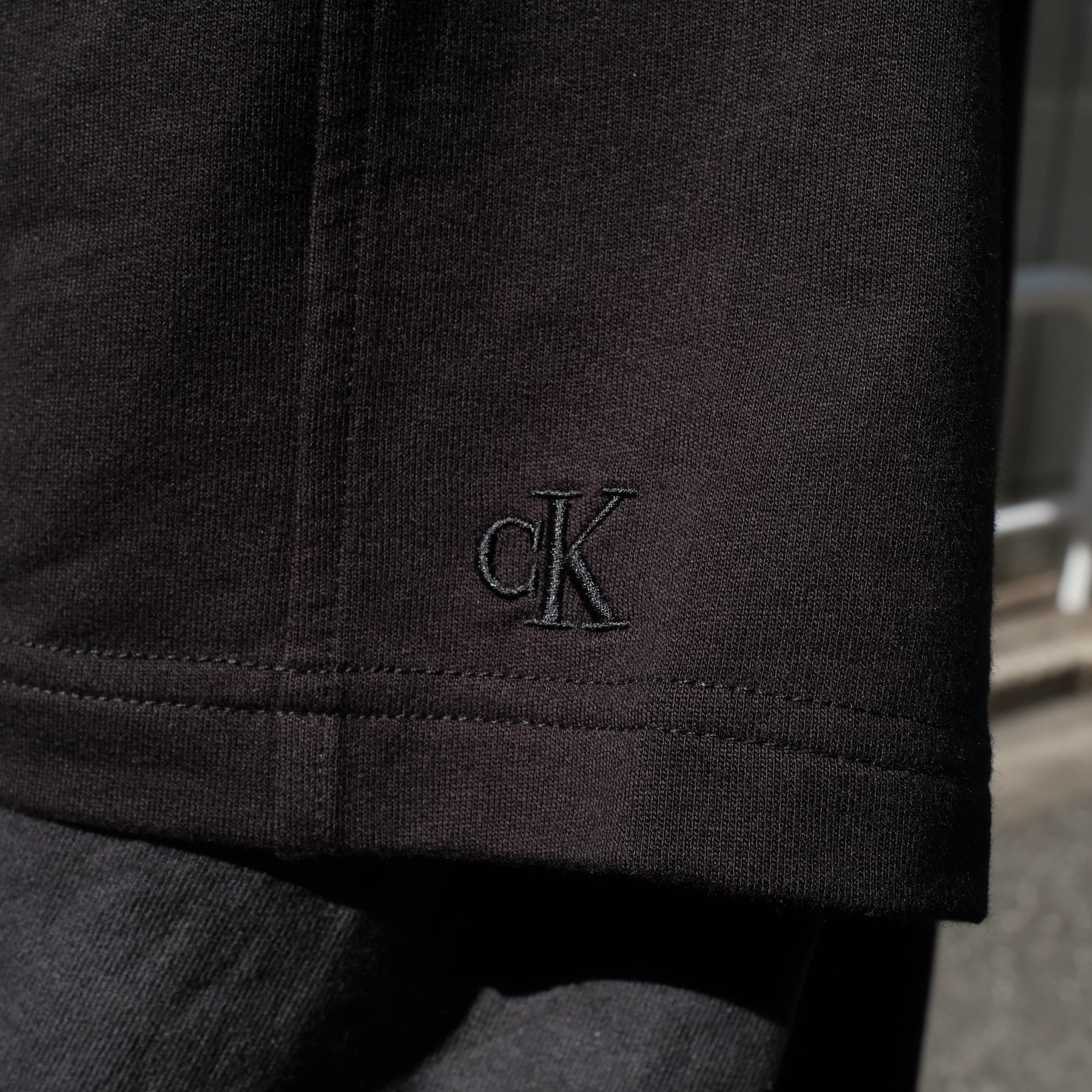 Calvin Klein Jeans / OPEN COLLAR POLO BLACK