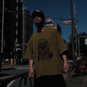 Y,IWO / Strong Cropped Tees Grizzly Army Green