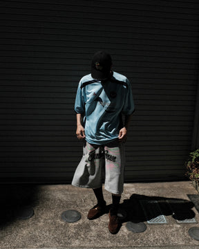 <span style="color: #f50b0b;">Last One</span> TENDER PERSON / AIRBRUSHED HARF SWEAT PANTS GREY