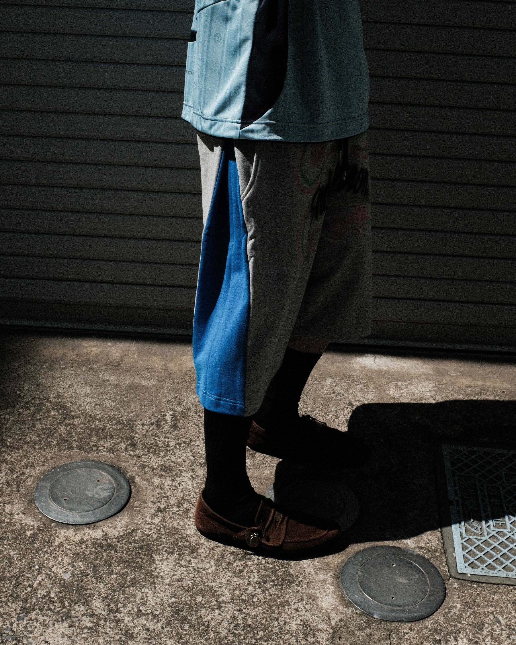 <span style="color: #f50b0b;">Last One</span> TENDER PERSON / AIRBRUSHED HARF SWEAT PANTS GREY