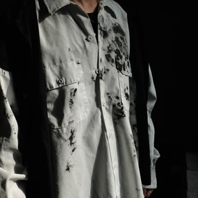 <span style="color: #ff2a00;">Last One</span> WESTFALL / WHATEVERWORKS DOUBLE BUTTON SHIRT LS BLACK DIRTY WHITE