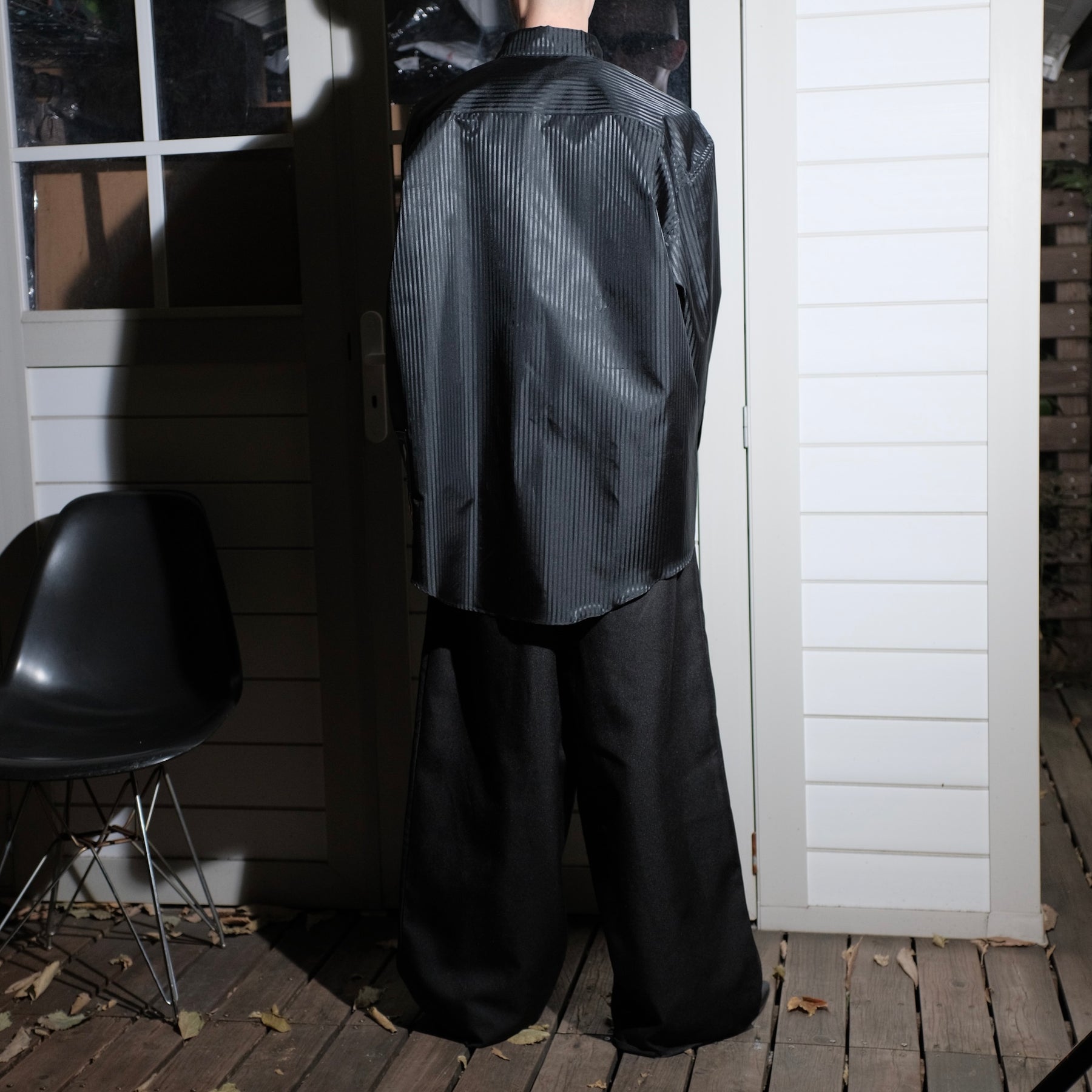 TENDER PERSON / LOWRIDER STRIPE SHIRT BLACK