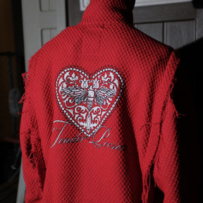 <span style="color: #f50b0b;">Last One</span> TENDER PERSON / HONEYCOME ZIP UP JACKET RED