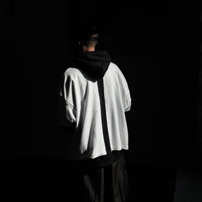<span style="color: #ff2a00;">Last One</span> WESTFALL / WHATEVERWORKS DOUBLE HOODIE LS BLACK WHITE