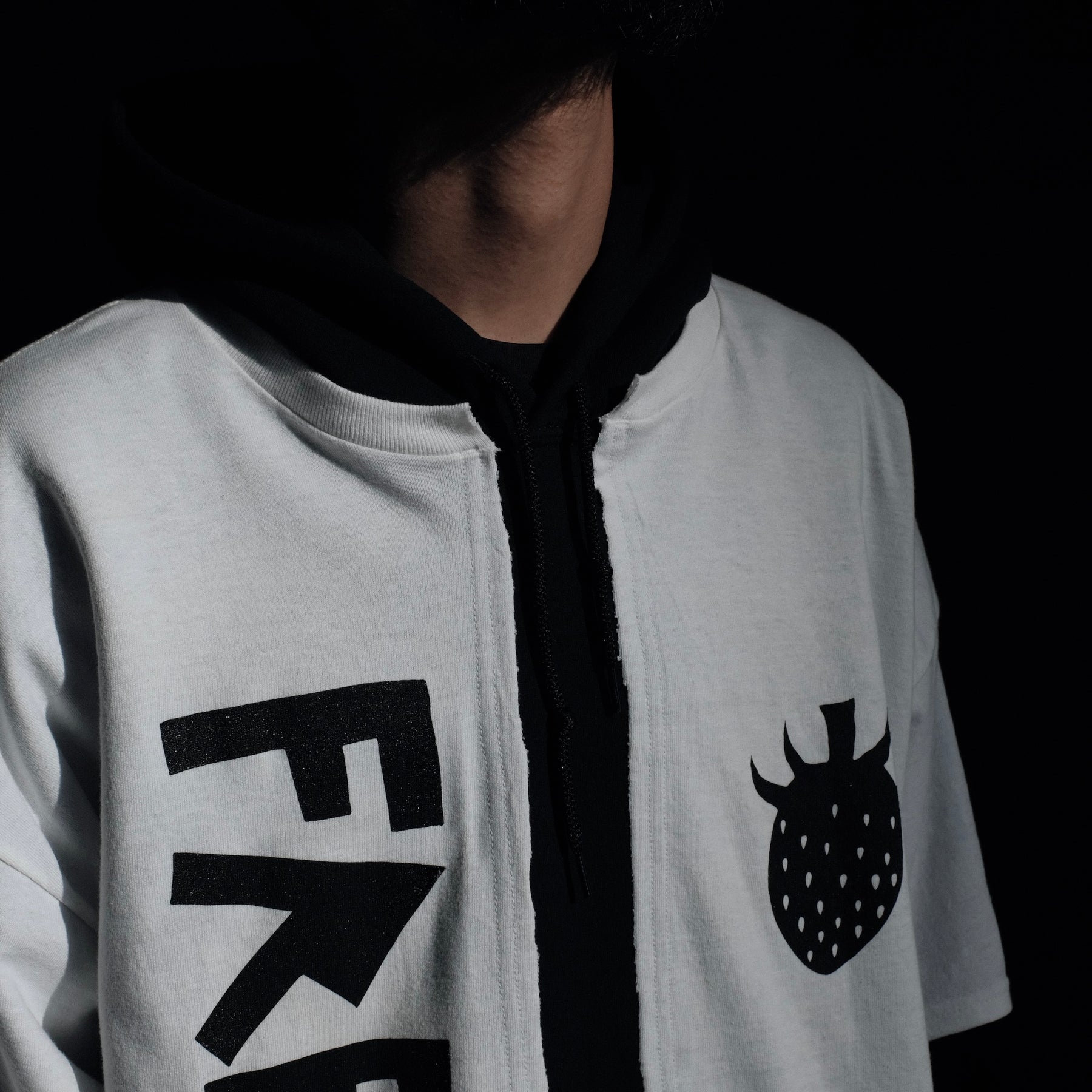 <span style="color: #ff2a00;">Last One</span> WESTFALL / WHATEVERWORKS DOUBLE HOODIE LS BLACK WHITE