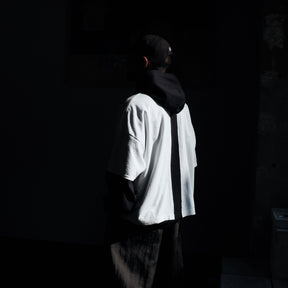 <span style="color: #ff2a00;">Last One</span> WESTFALL / WHATEVERWORKS DOUBLE HOODIE LS BLACK WHITE
