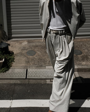 SOSHIOTSUKI / EIGHT TUCK HIGH WEST TROUSERS GREIGE