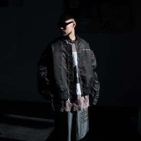 <span style="color: #ff2a00;">Last One</span> WESTFALL / MOHAWK SLEEVE BOMBER LS BLACK