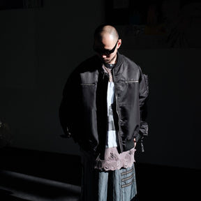 <span style="color: #ff2a00;">Last One</span> WESTFALL / MOHAWK SLEEVE BOMBER LS BLACK