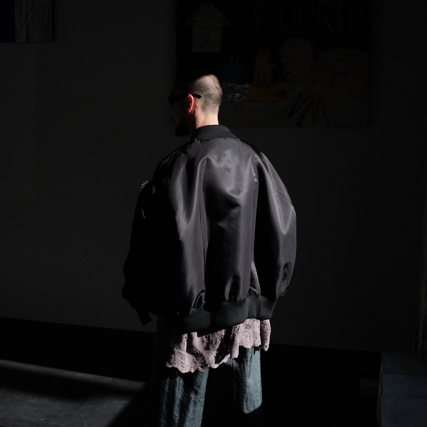 <span style="color: #ff2a00;">Last One</span> WESTFALL / MOHAWK SLEEVE BOMBER LS BLACK