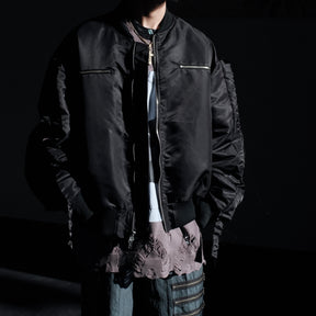 <span style="color: #ff2a00;">Last One</span> WESTFALL / MOHAWK SLEEVE BOMBER LS BLACK
