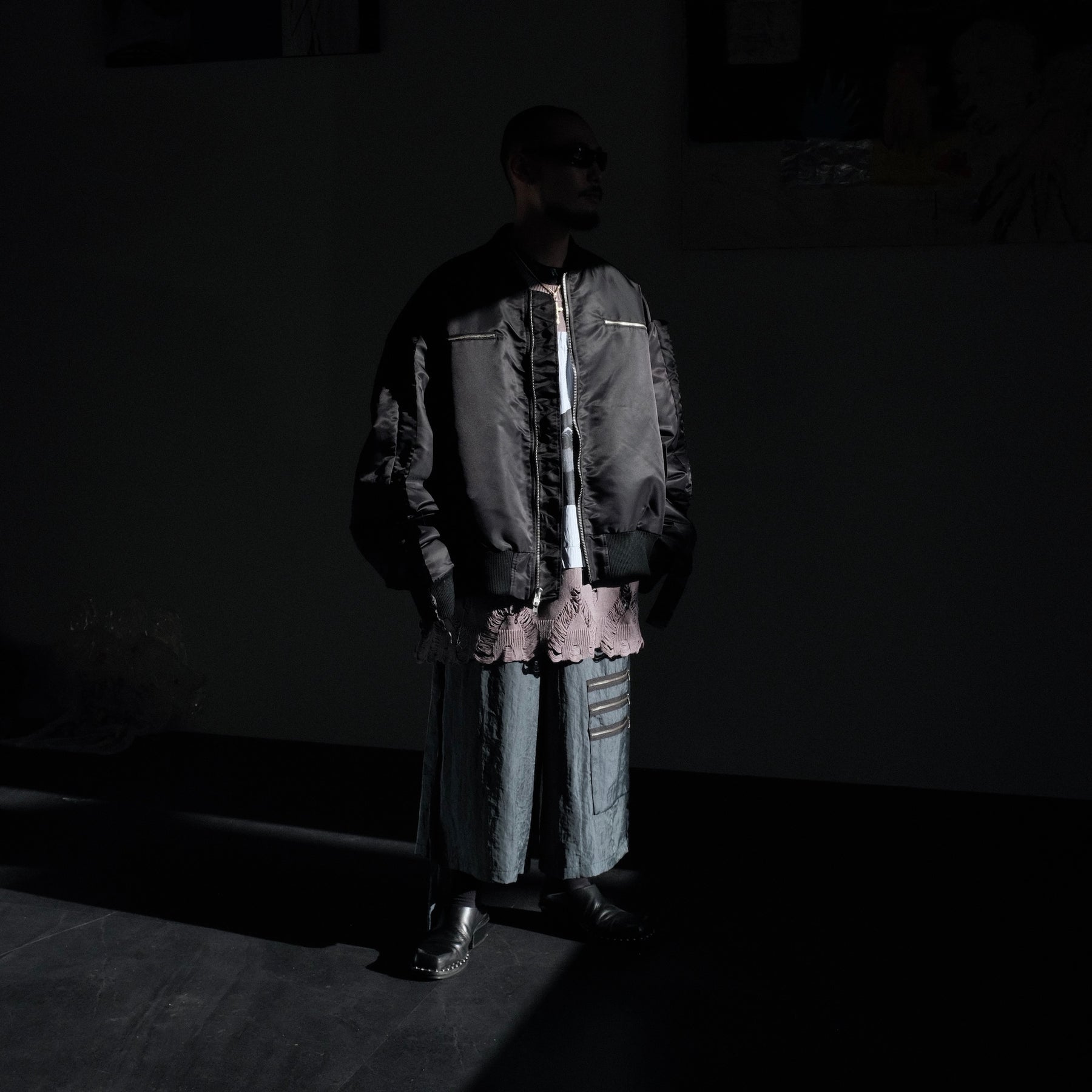 <span style="color: #ff2a00;">Last One</span> WESTFALL / MOHAWK SLEEVE BOMBER LS BLACK
