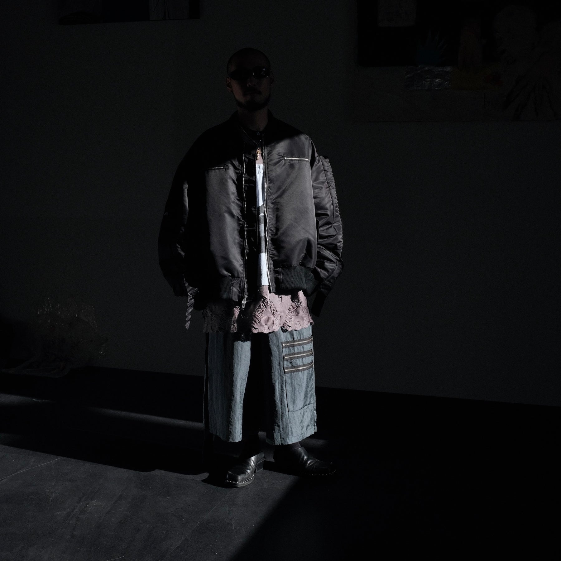 <span style="color: #ff2a00;">Last One</span> WESTFALL / MOHAWK SLEEVE BOMBER LS BLACK