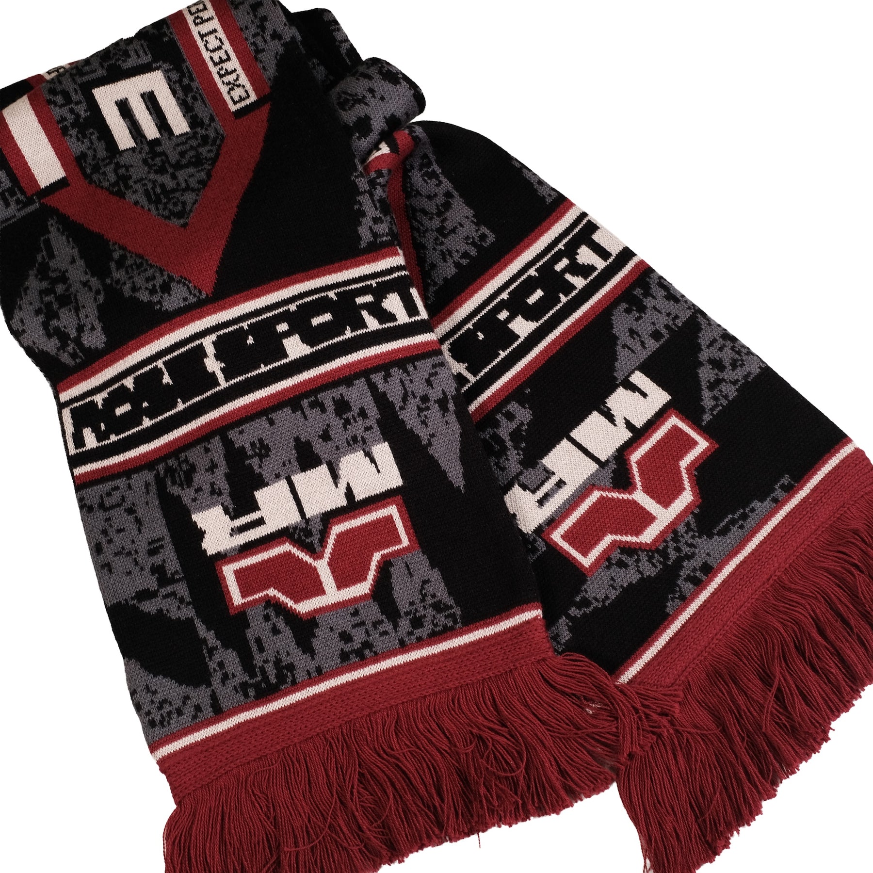 Martine Rose / REVERSIBLE SCARF GREY-RED